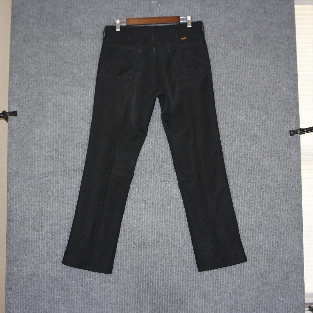 Vintage Wrangler Mens Regular Fit Black Jeans‎ Size 34x31 Stretch